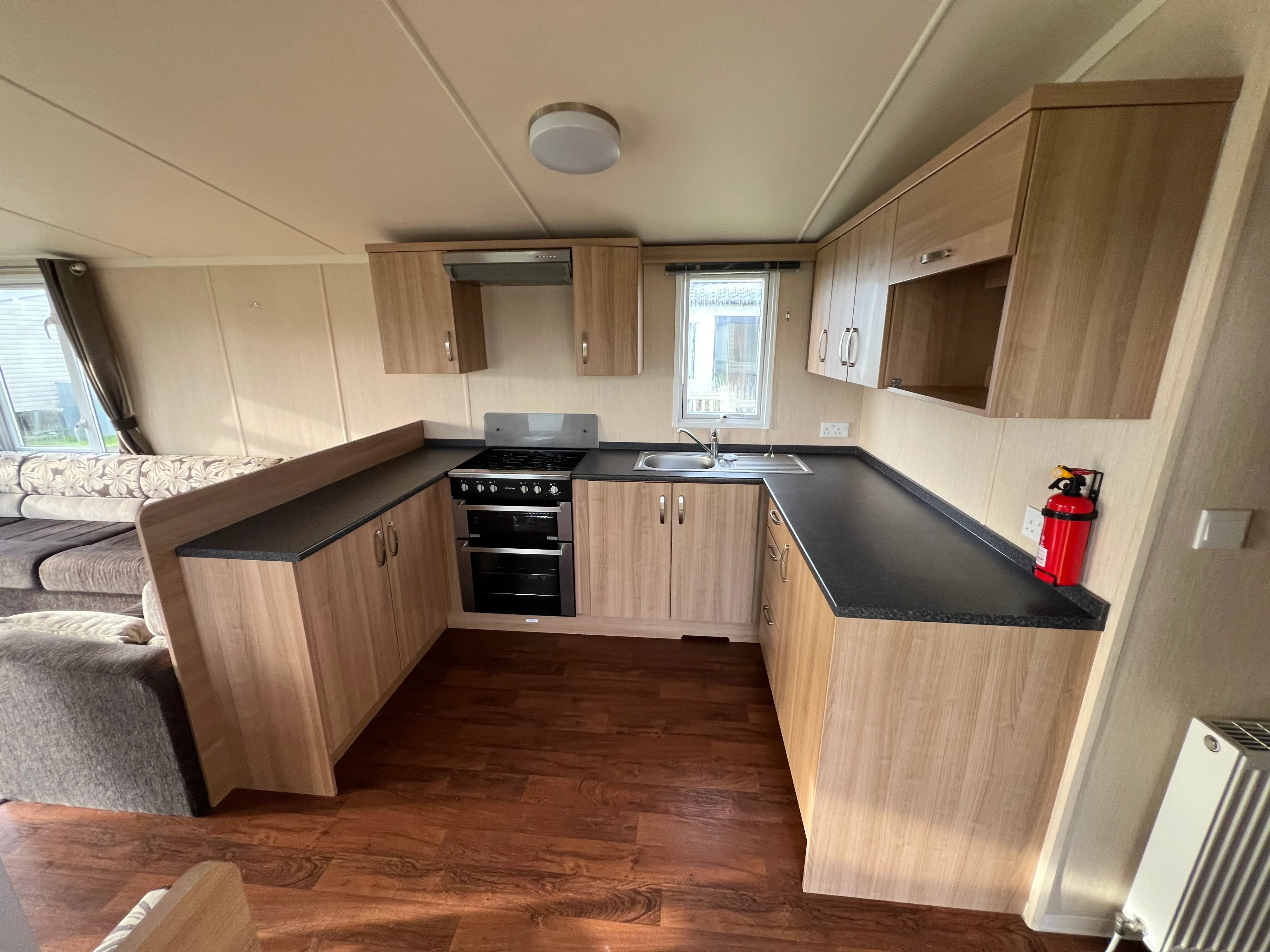 2014 Swift Burgundy 35x12 2 Bed kitchen