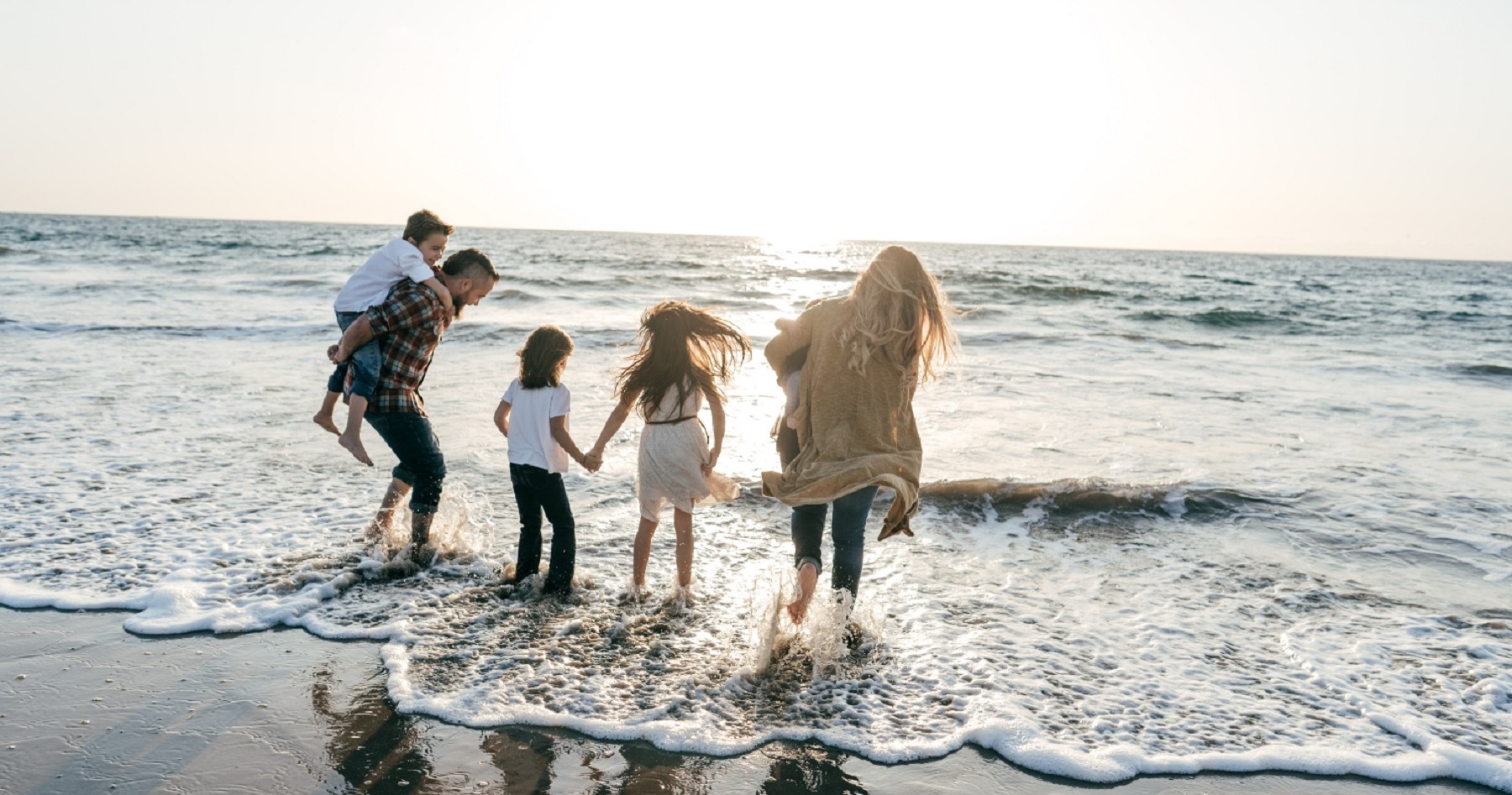 family beach