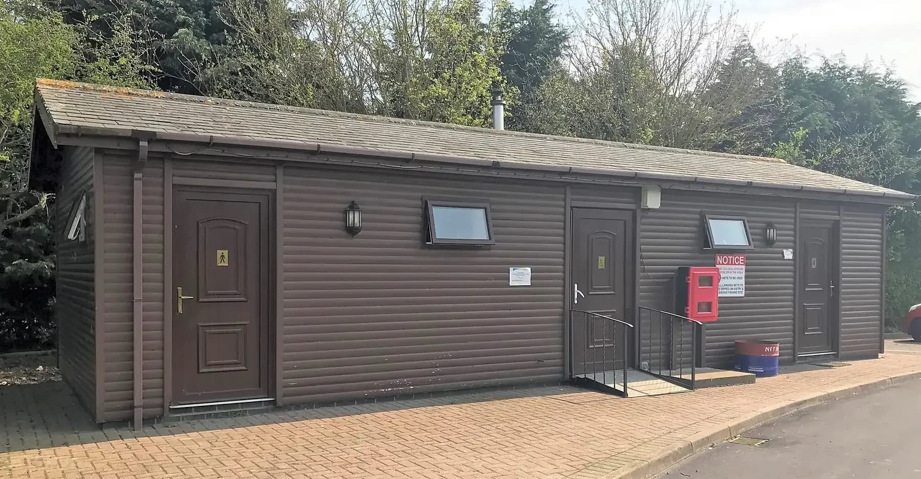 roach farm toilet shower block