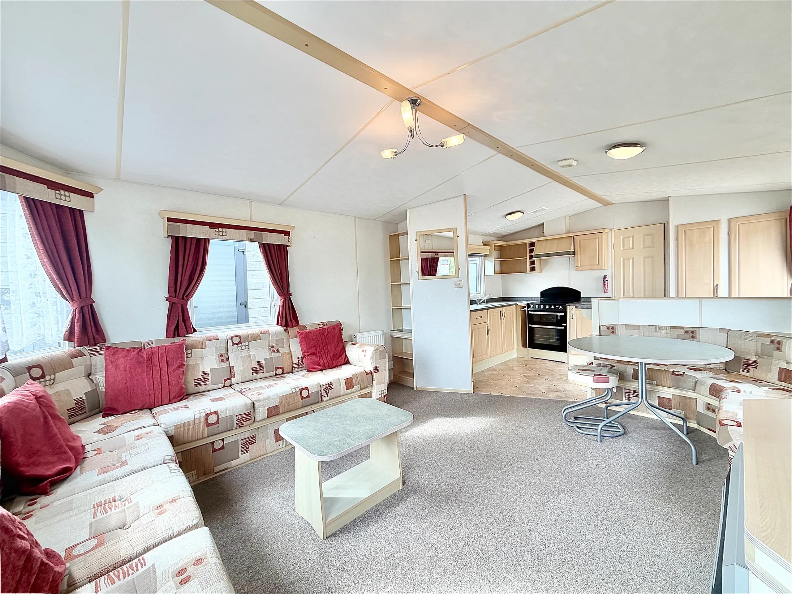Open-plan lounge in the 2008 ABI Roselle holiday home