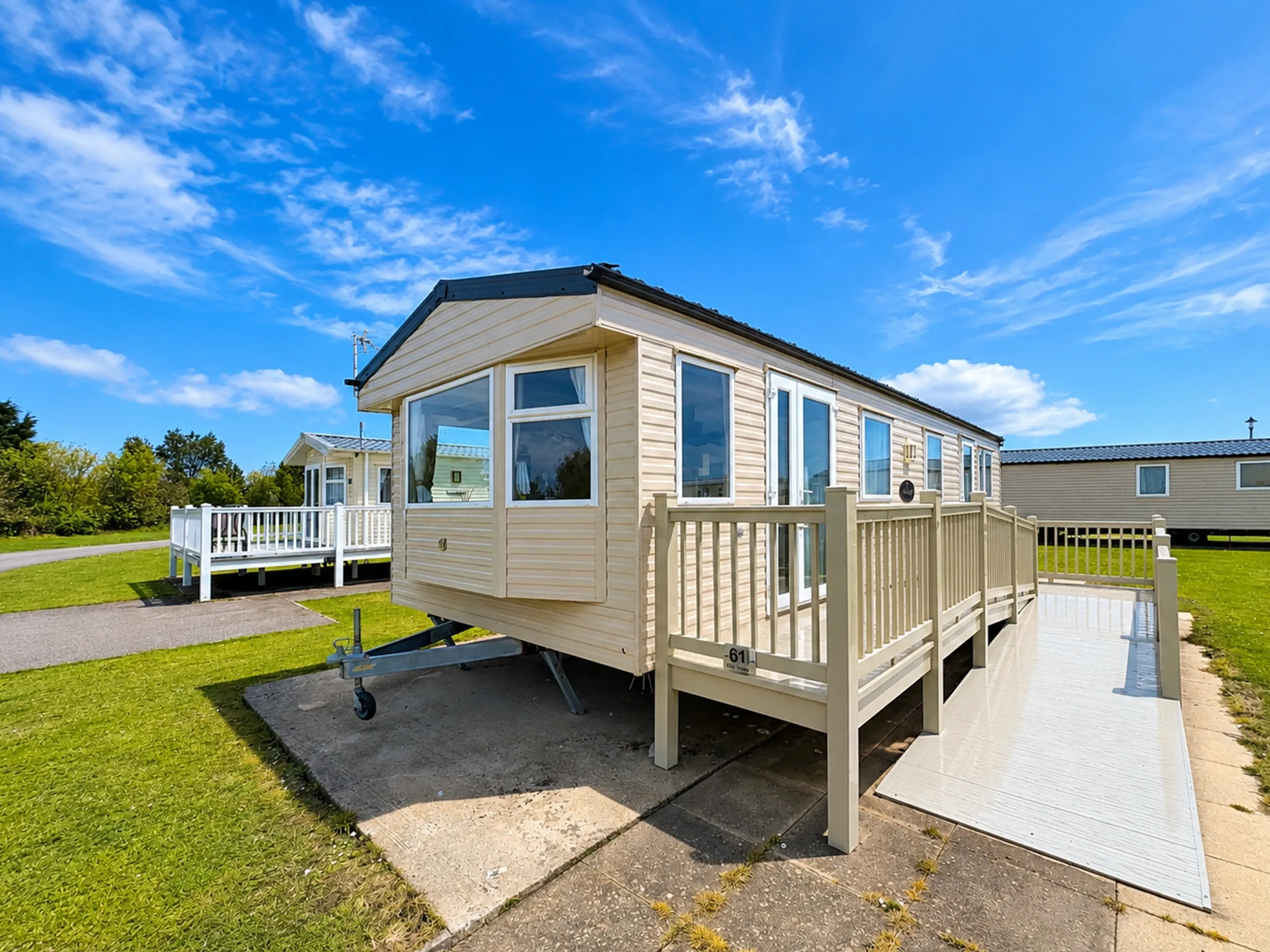 Front exterior view of the 2007 Willerby Richmond at The Grange Leisure Park